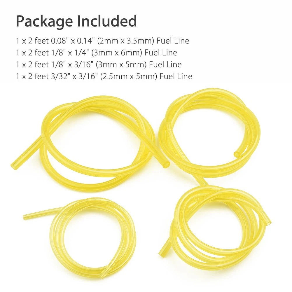 Fuel Line Hose for 2-Stroke Engines (Tygon Tube) - Set of 4 Sizes