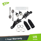 Set of 4 Front Lower Upper Ball Joints Inner Tie Rods for Toyota Sequoia Tundra (2003)