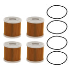 Set of 4 Fuel Filters for Yamaha Marine Honda Outboard