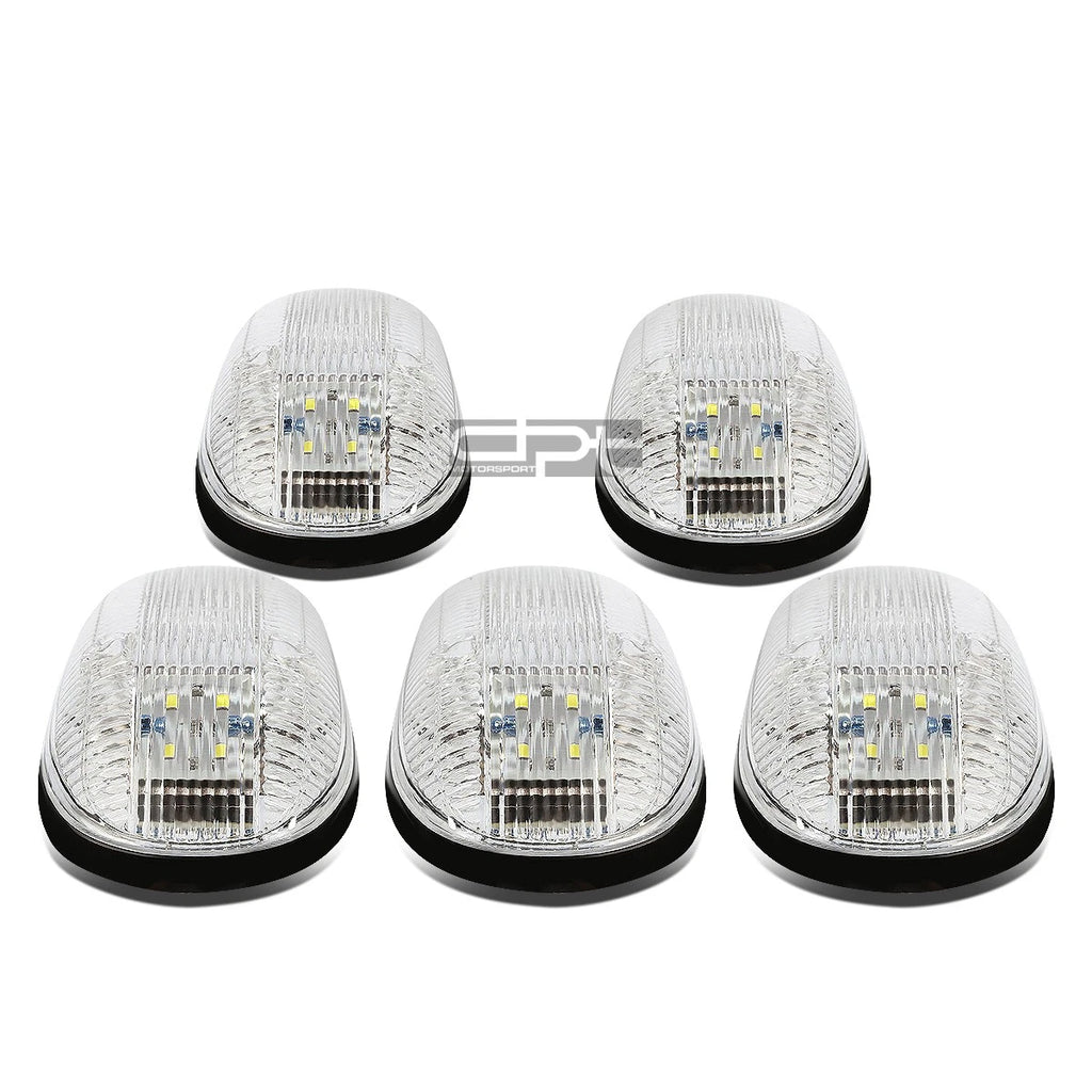 5Pcs Chrome Housing Yellow LED Cab Roof Running Light for Dodge Ram (1999–2001)