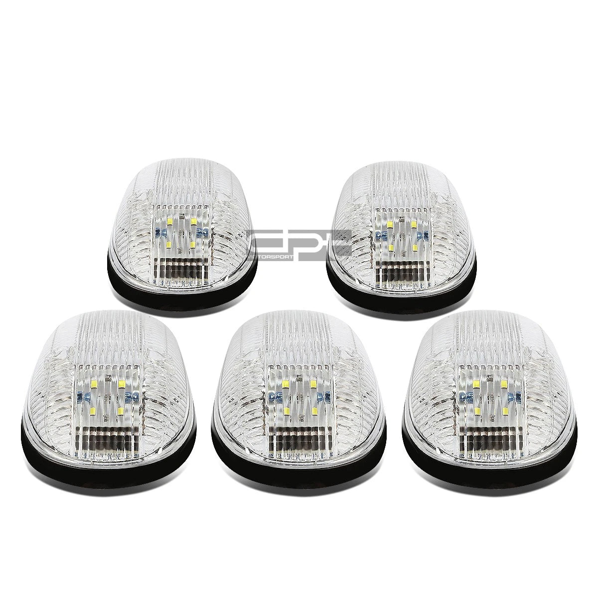 5Pcs Chrome Housing Yellow LED Cab Roof Running Light for Dodge Ram (1999–2001)