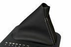 Leather Automatic Shift Boot Cover for BMW E38 (1995–2001) Black Gray Stitch