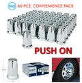 Chrome Lug Nut Covers 33mm Push-On for Ford F-150 60-Pack (1974–2023)