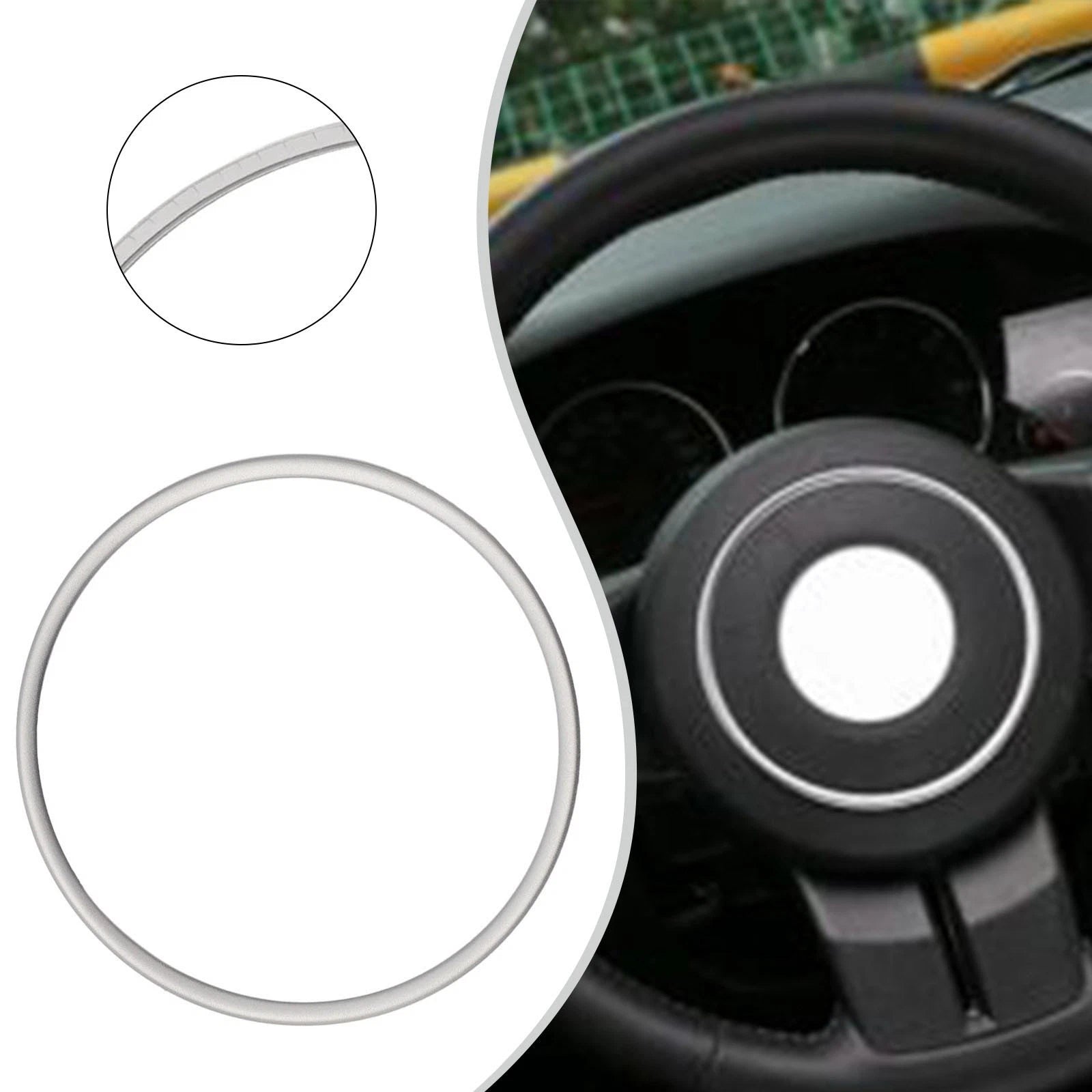 Steering Wheel Trim Emblem Center Frame for Wrangler Compass (2011–2023)