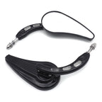 Black Side Mirrors for Harley Softail Slim Fat Boy Heritage (2014–2023)