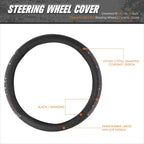 Steering Wheel Cover for Universal Fit (14.5-15" Diameter) Synthetic Leather