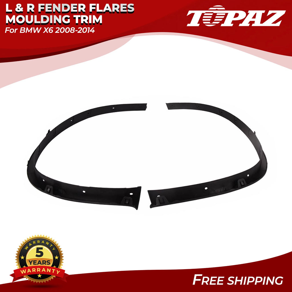 Set of 2 Fender Flares Moulding Trim for BMW X6 (2008–2014)