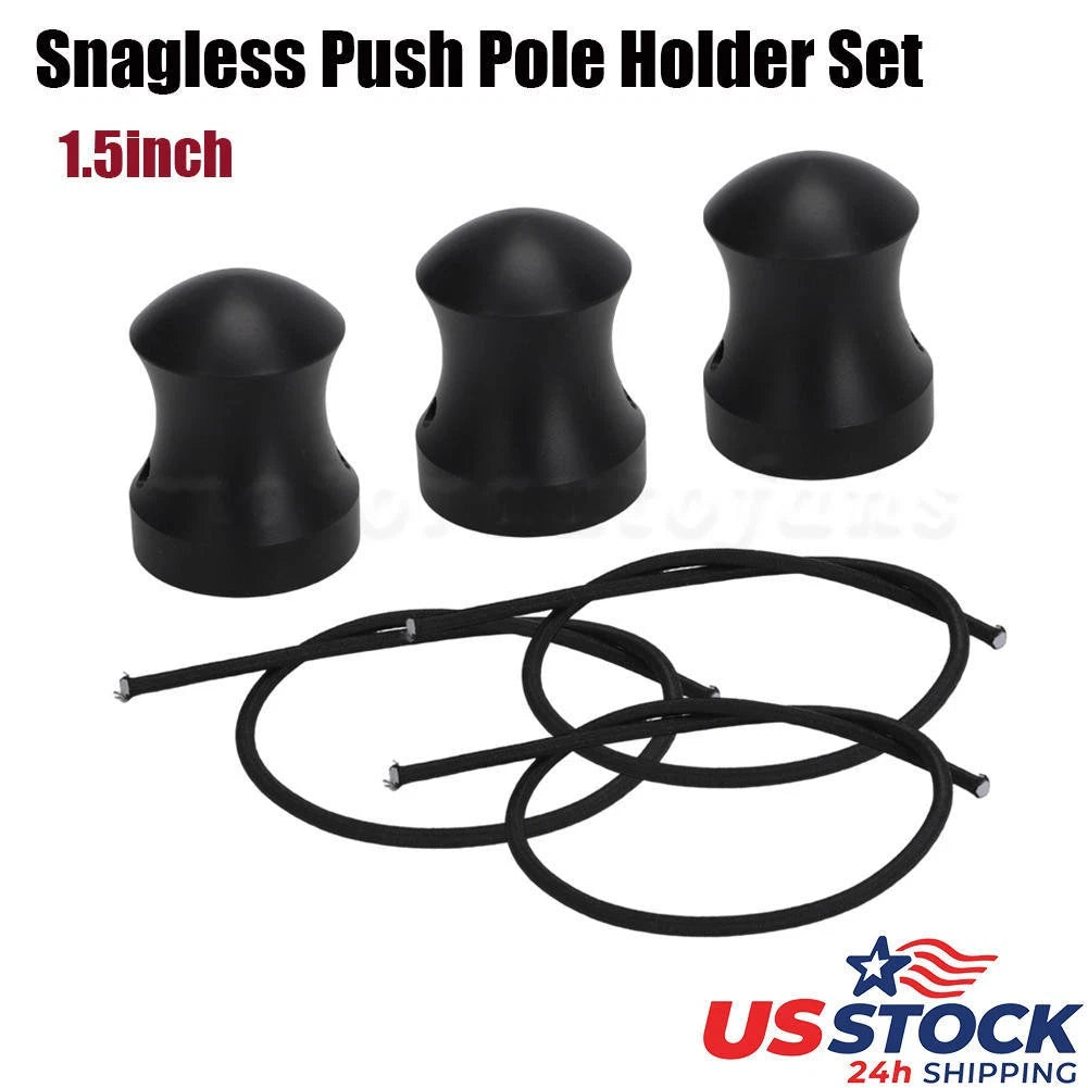 Set of 2 Snagless Push Pole Holders for Flats Fishing Skiff Boat