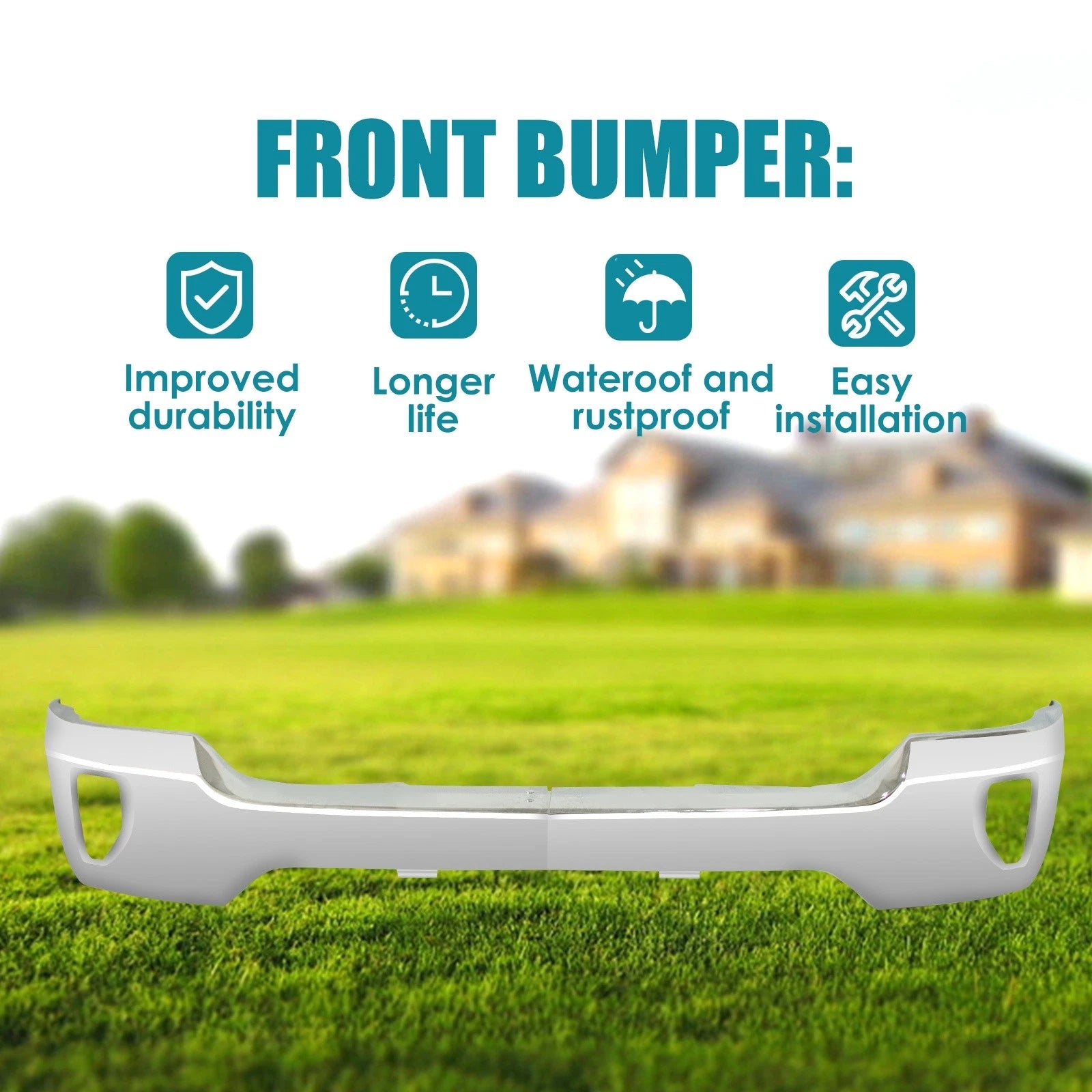 Chrome Steel Front Bumper for Chevy Silverado 1500 (2016–2018)