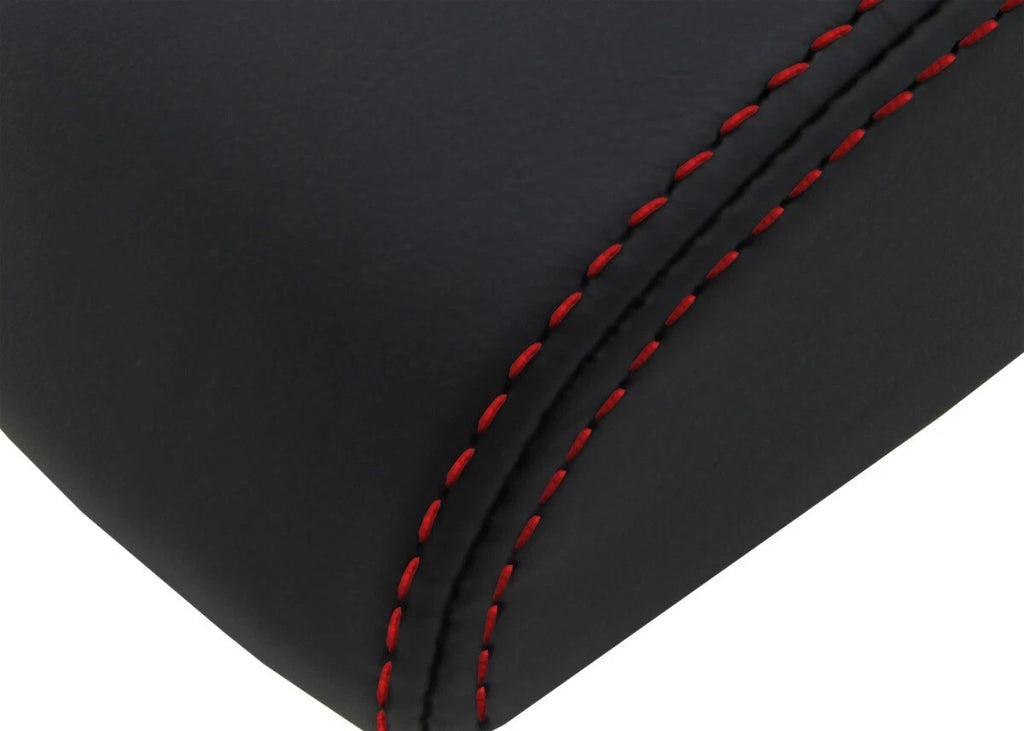 Leather Console Lid Armrest Cover for Chevrolet Impala (2006–2019) Red Stitch