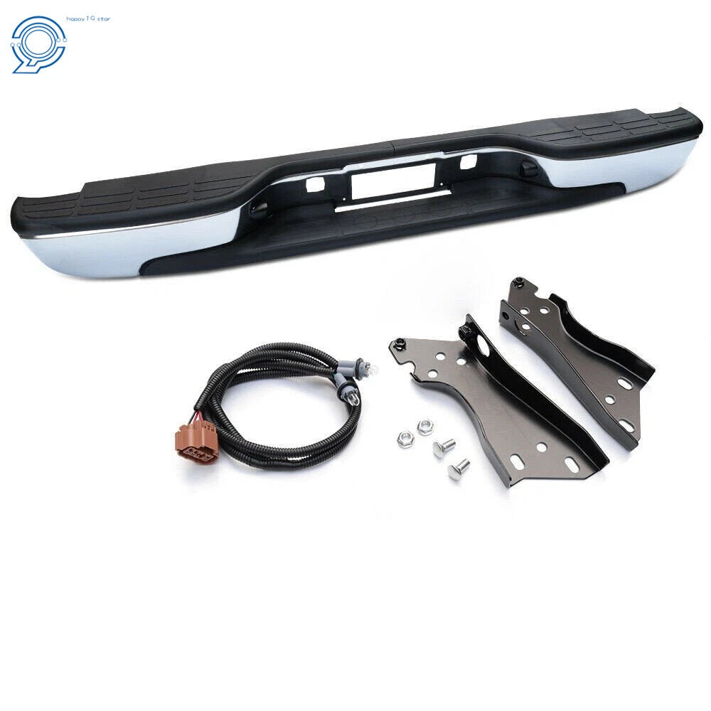 Chrome Rear Step Bumper for Chevy Silverado 1500 GMC Sierra 1500 (1999-2007)