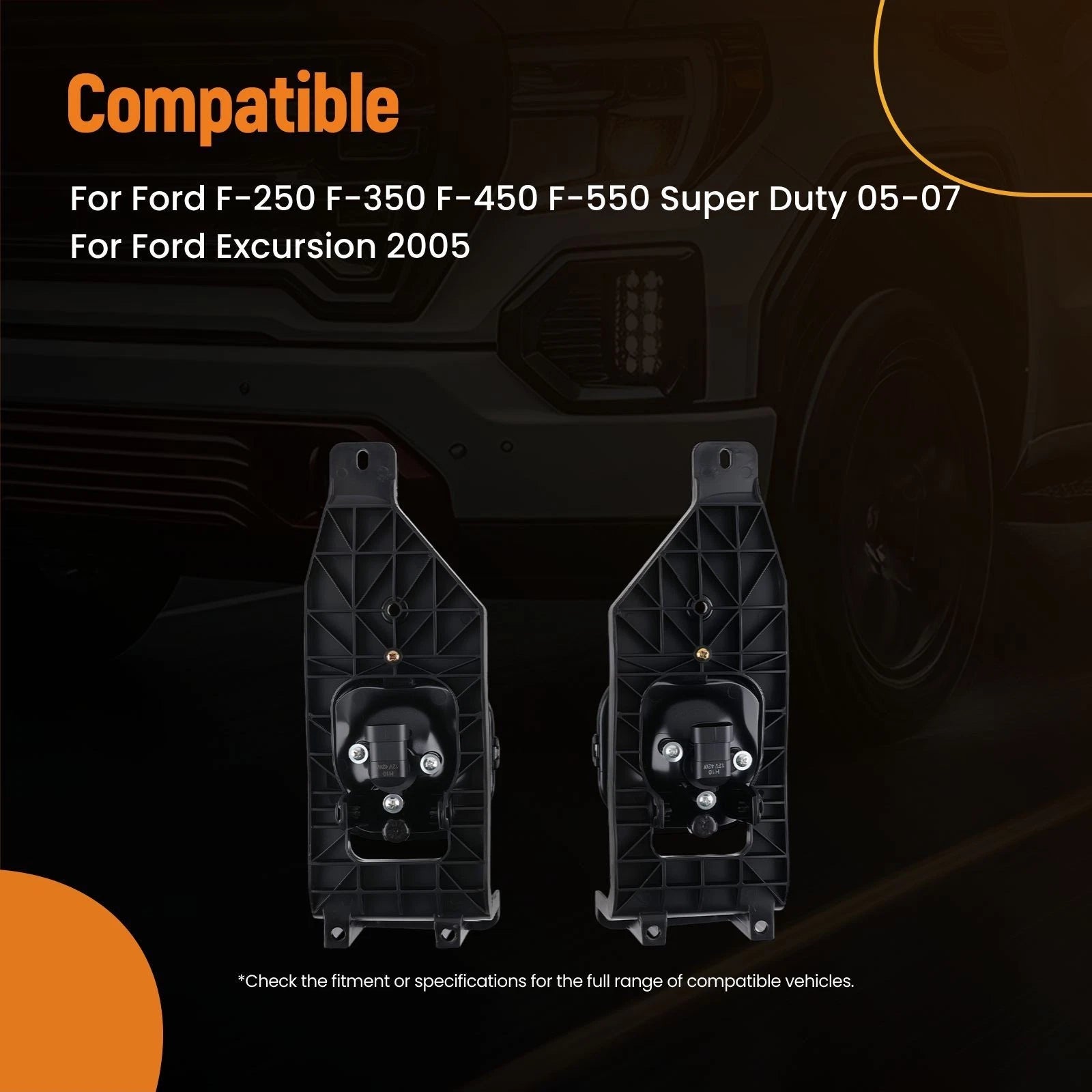 Fog Light Assembly for Ford F-250 F-350 F-450 F-550 (2005–2007) Clear Halogen