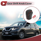 1 Pc Gear Shift Knob Cover for Nissan Rogue Sport (2017–2021) Black Red