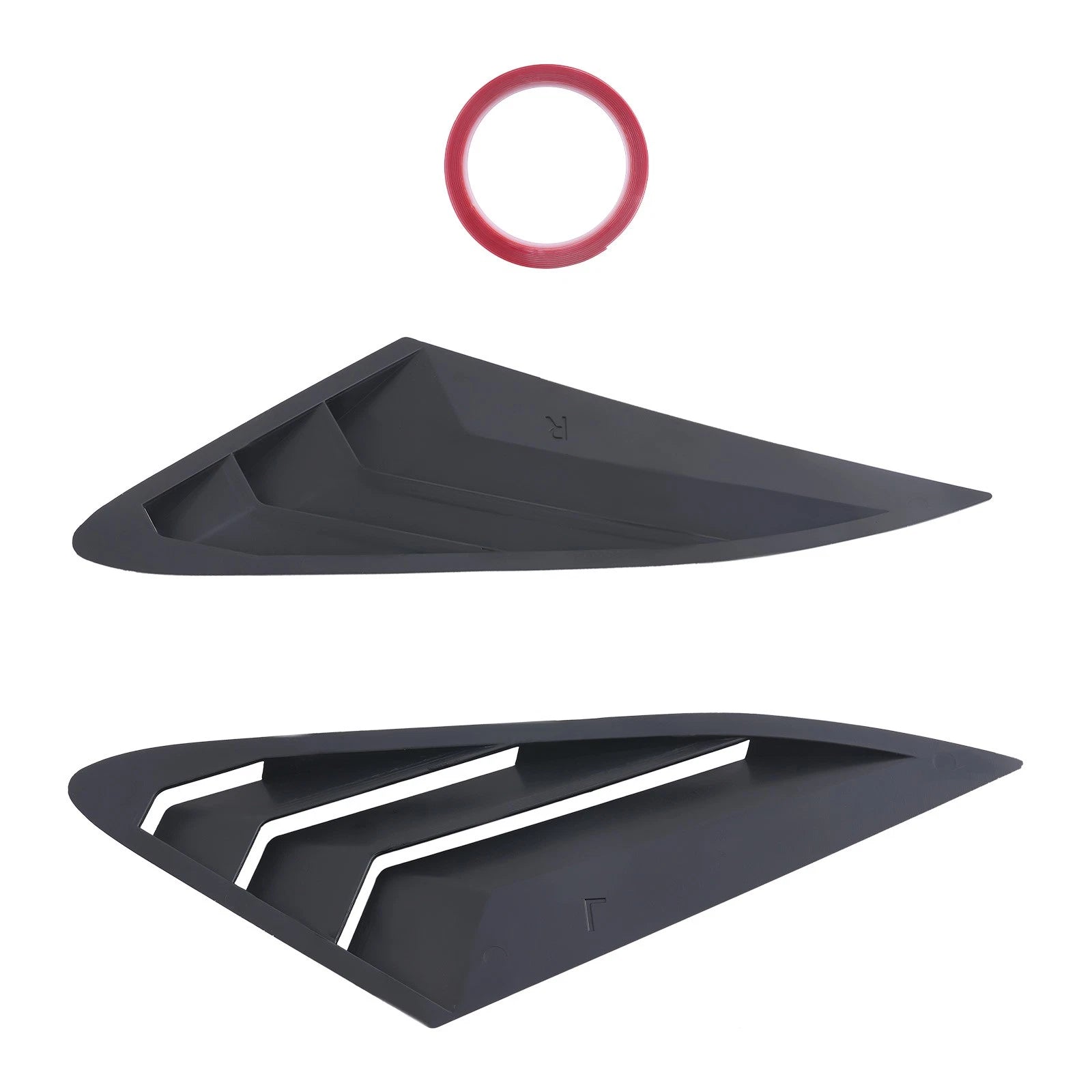Car Side Louvers for Kia K5 (2021-2025) Window Quarter Black