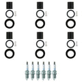 Set of 6 NGK Laser Platinum Spark Plugs & Coil Boots for Jeep Commander Grand Cherokee (2005–2010)