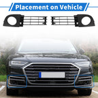 1 Pair Front Fog Light Grill for Audi A6 C5 (2002–2005) No. 4B0807682T/4B0807681T