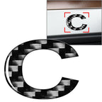 Carbon Black Door Wall Window Badge Emblem Decals for Car