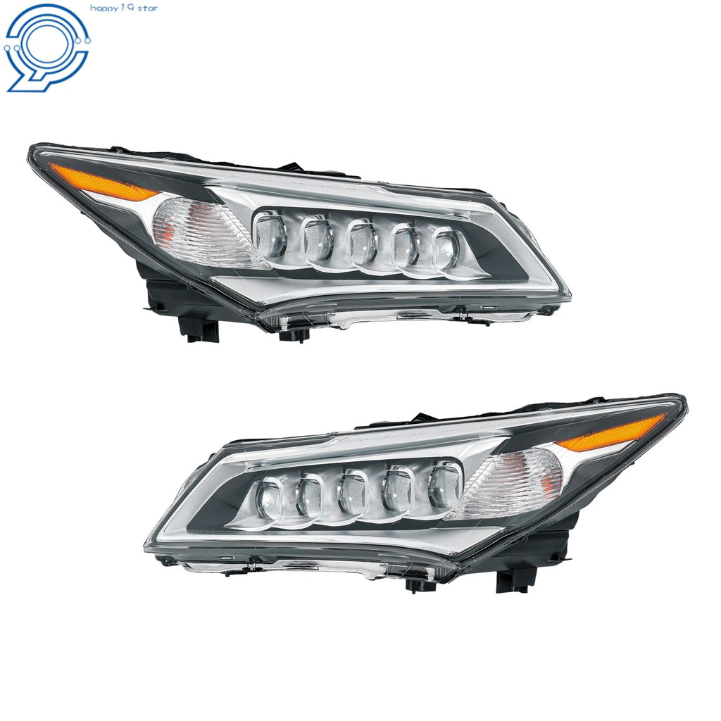 Set of 2 LED Chrome Headlights for Acura MDX (2014-2016)