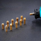 10pcs Brass Drill Chuck Adapter for Mini Rotary Tools (0.5-3.2mm)