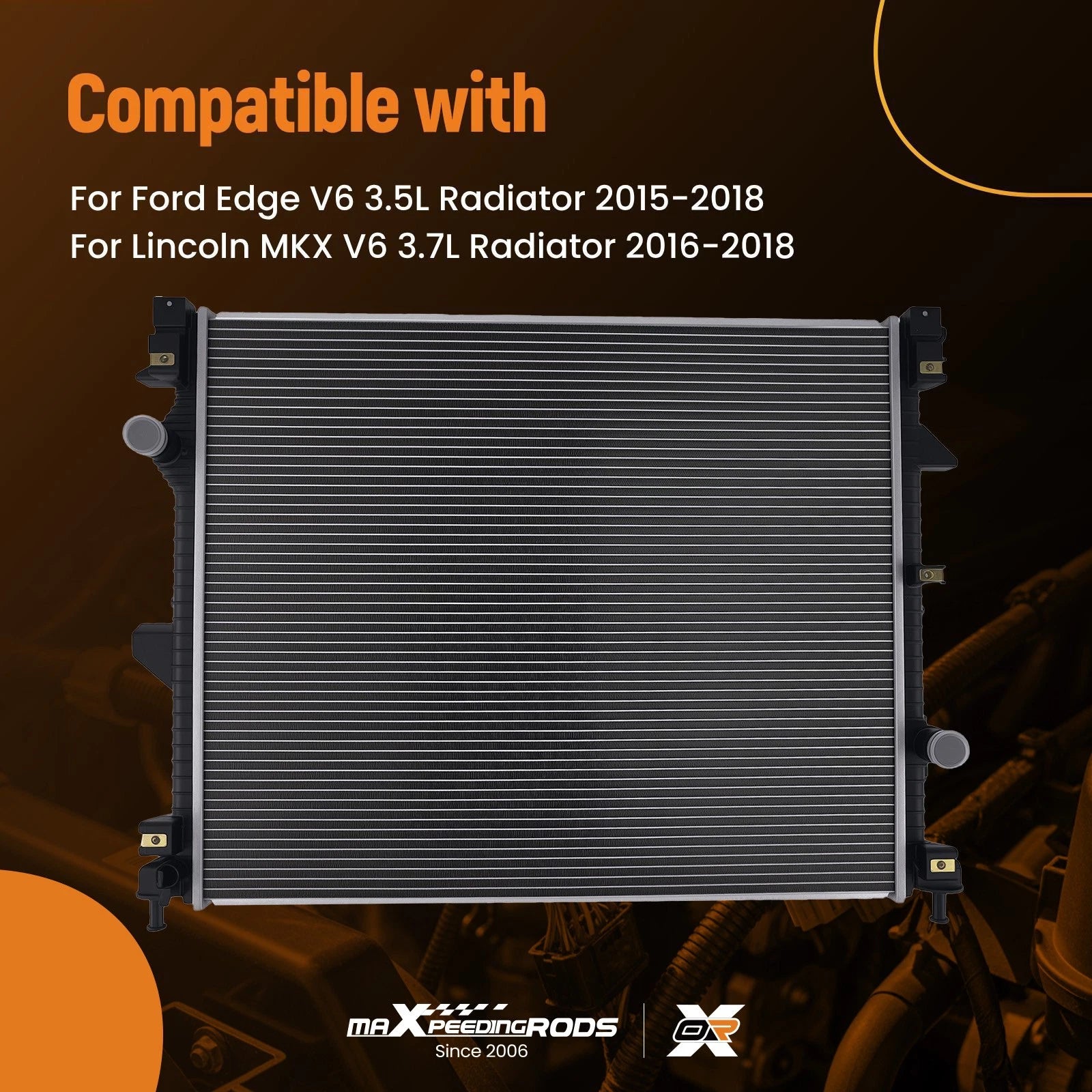 Aluminum Radiator for Ford Edge, Lincoln MKX (2015–2018)