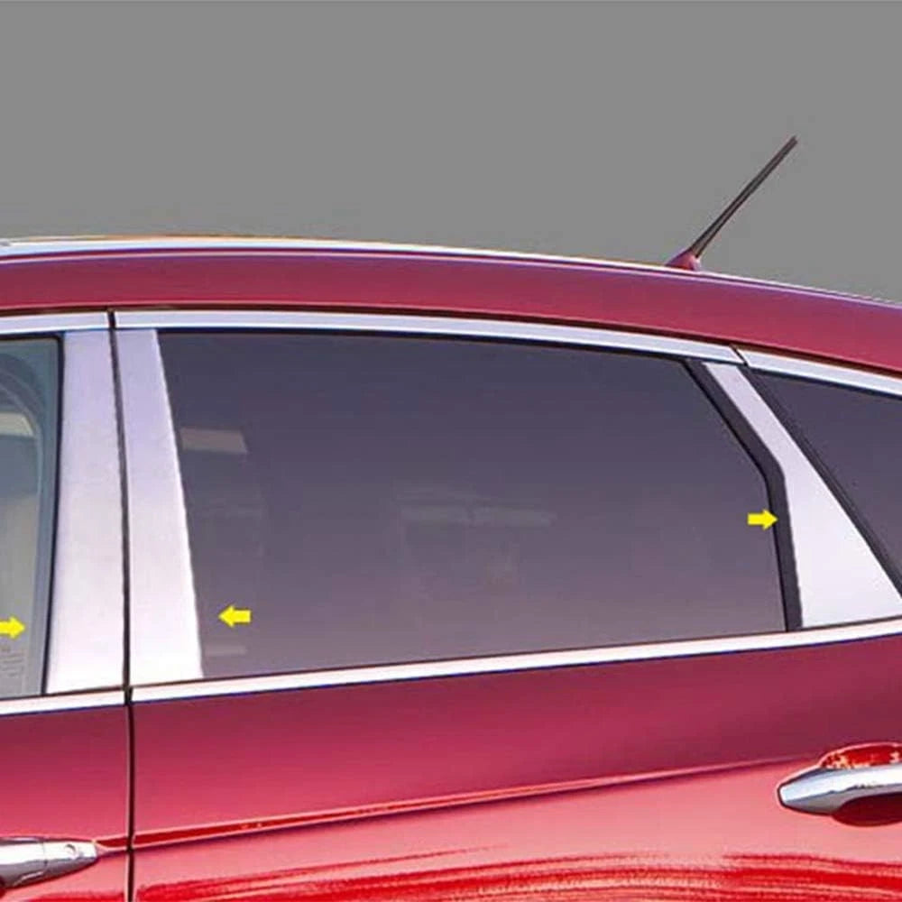 Luxury Chrome Pillar Post Trim 6pc for Honda Crosstour (2010–2015)