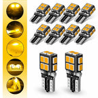 10PC LED Amber Yellow Bulbs for License Plate Interior Side Marker (Universal)