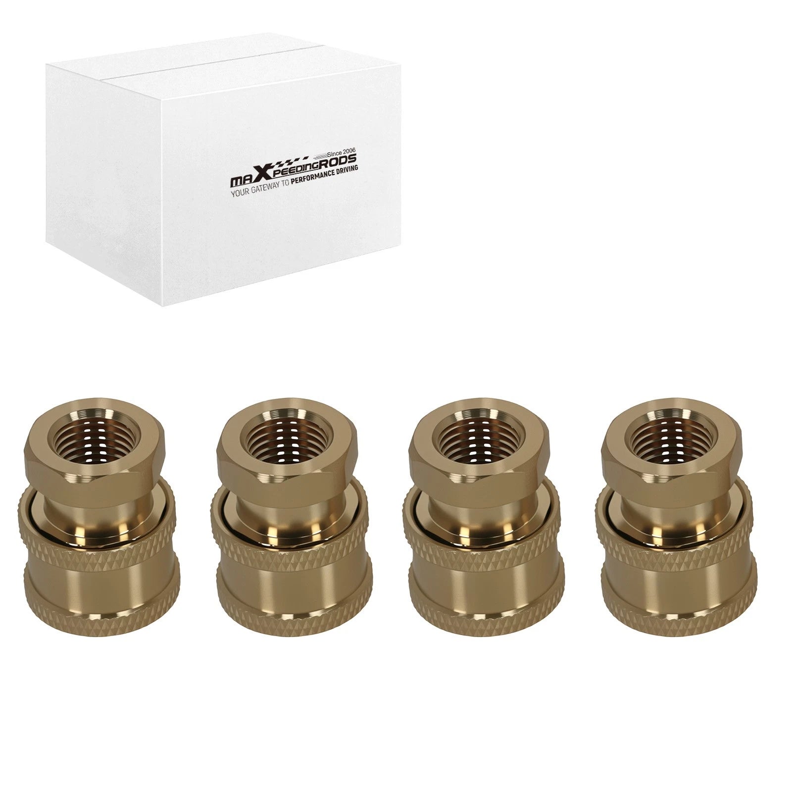 Set of 4 Brass Pressure Washer Couplers for Quick Connect 1/4" NPT
