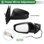 Left Side Door Mirror for Toyota RAV4 (2013–2015) Manual Folding Black