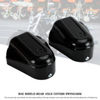 Bar Shield Rear Axle Covers for Harley Softail FLS FLSTN (2008–2017) Black