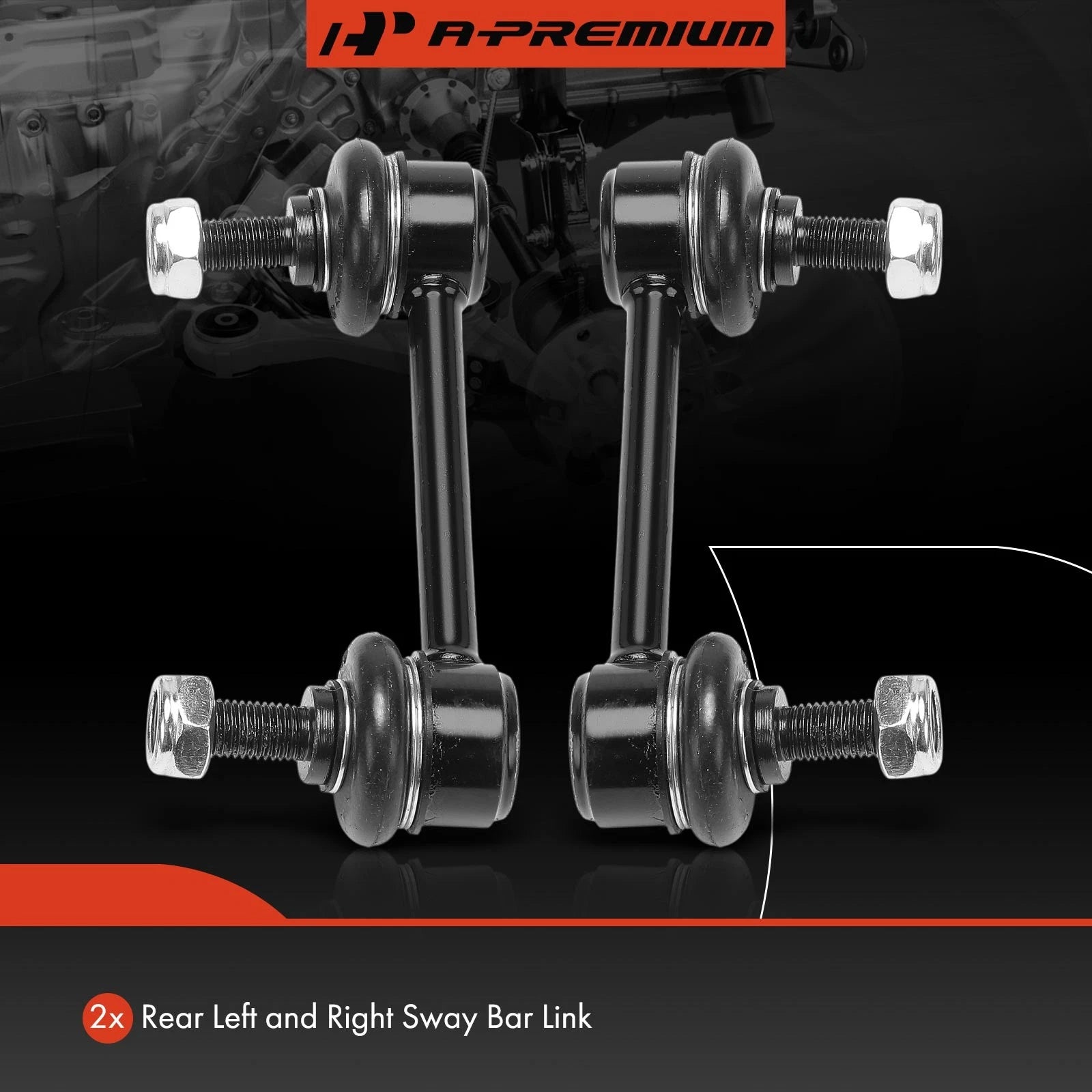 2X Rear Side Sway Bar Link with Ball Joint for Honda Passport (2002)