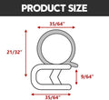 Rubber Seal Trim for Auto Door Window Lock Trunk Hood Edge (20ft)