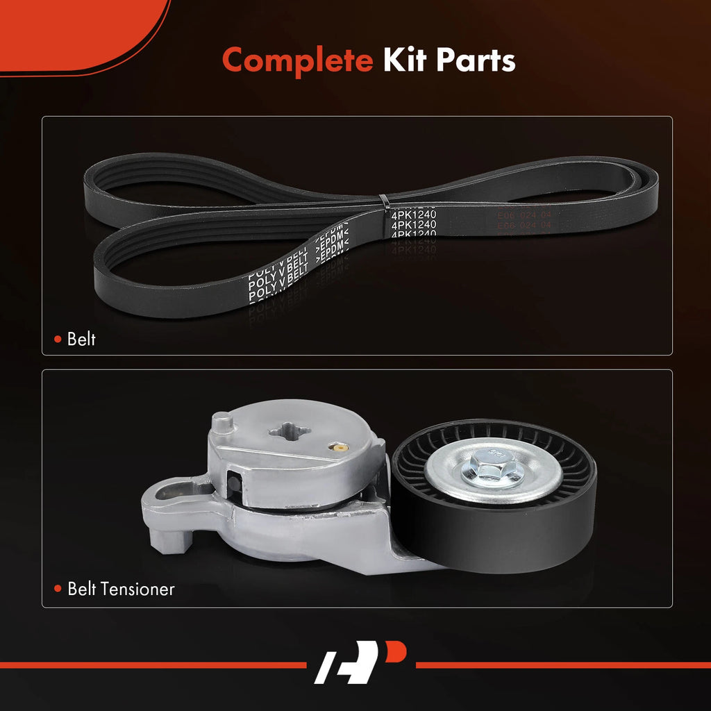 Serpentine Belt Drive Component Kit for Toyota Camry (2010–2011) Gas