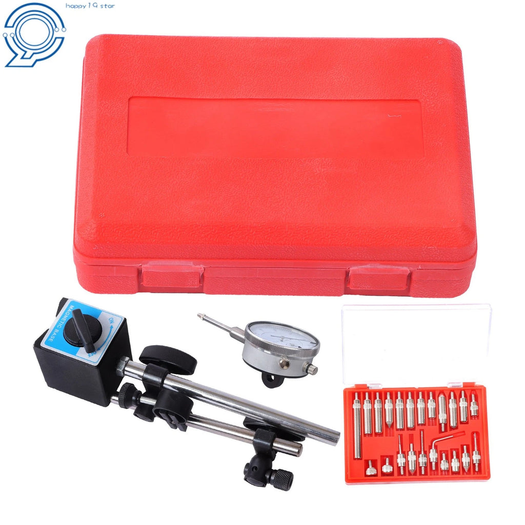 Dial Test Indicator & 22 Tips with Magnetic Base Set for Machinists