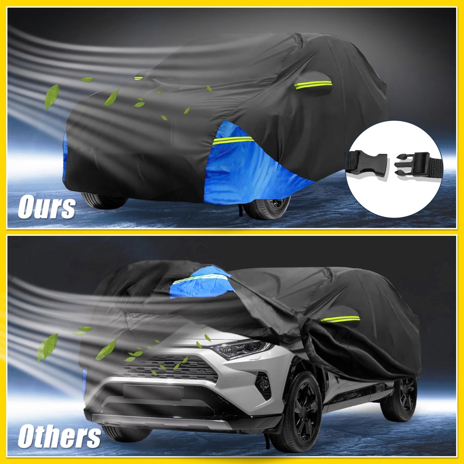 Waterproof Car Cover for Toyota RAV4 (210D Oxford Cloth, Black)