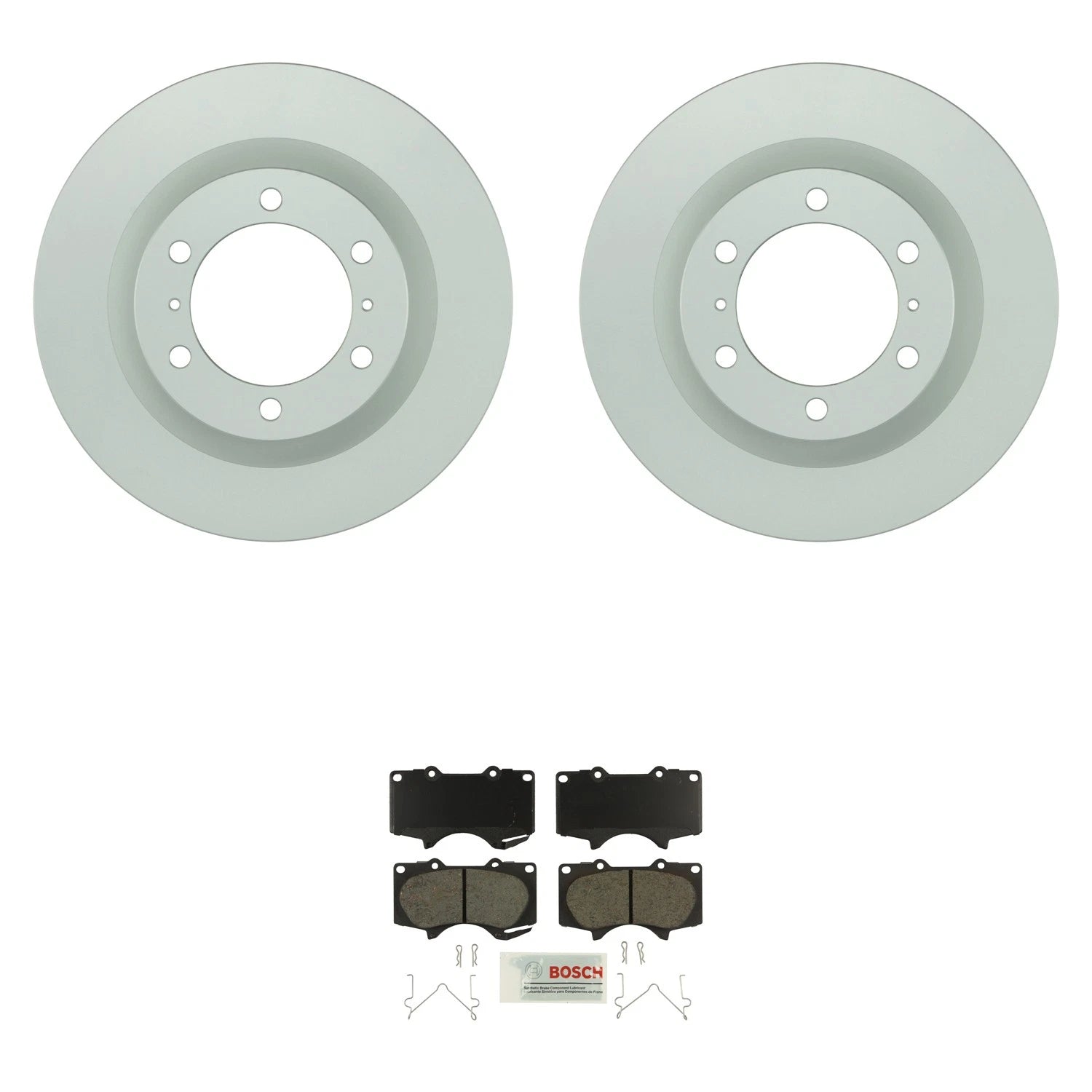 Bosch Front Quietcast Rotors & Blue Ceramic Disc Brake Pad Kit for Toyota 4Runner