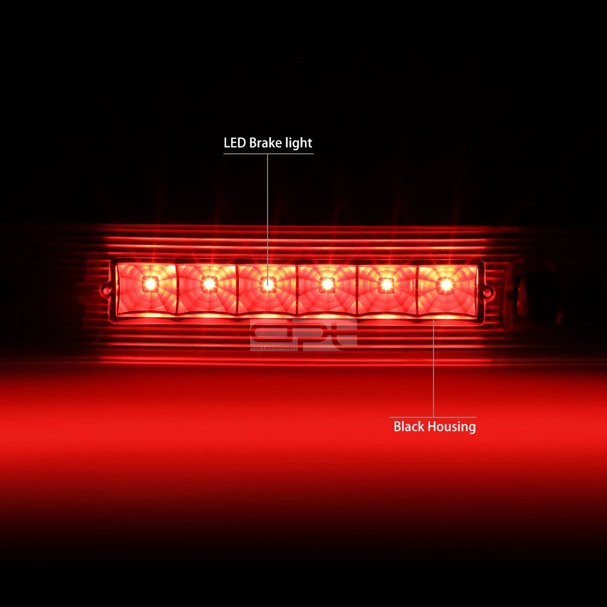 LED Third Brake Light for Jeep Grand Cherokee (2005–2010) - Black Housing