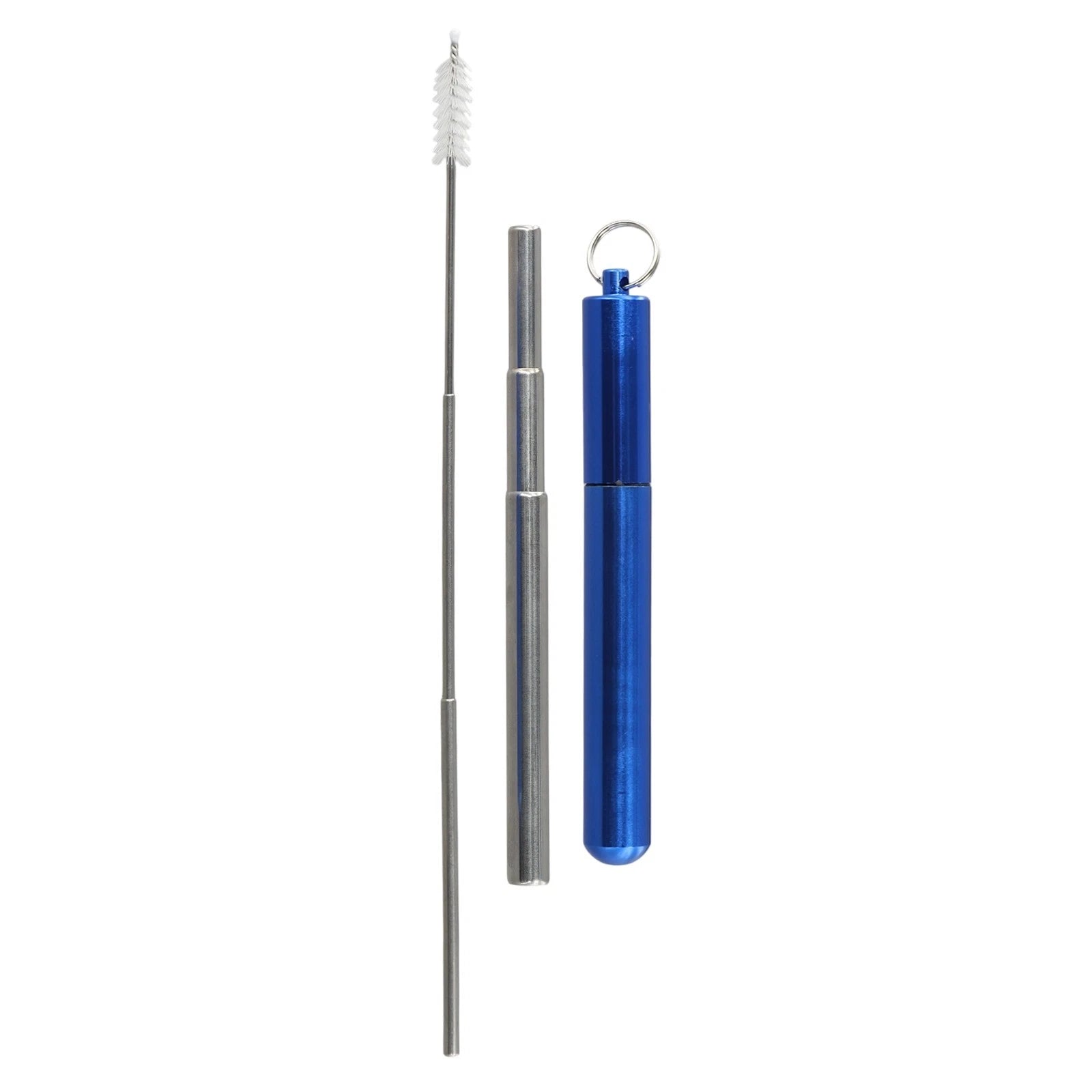 Travel Straw Set with Retractable Design and Brush for Easy Maintenance