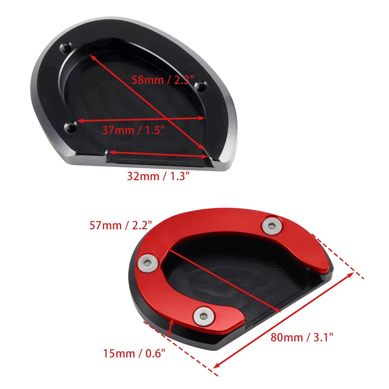 Kickstand Enlarged Plate Pad for Triumph Bonneville Bobber T100 T120 (2018–2020)