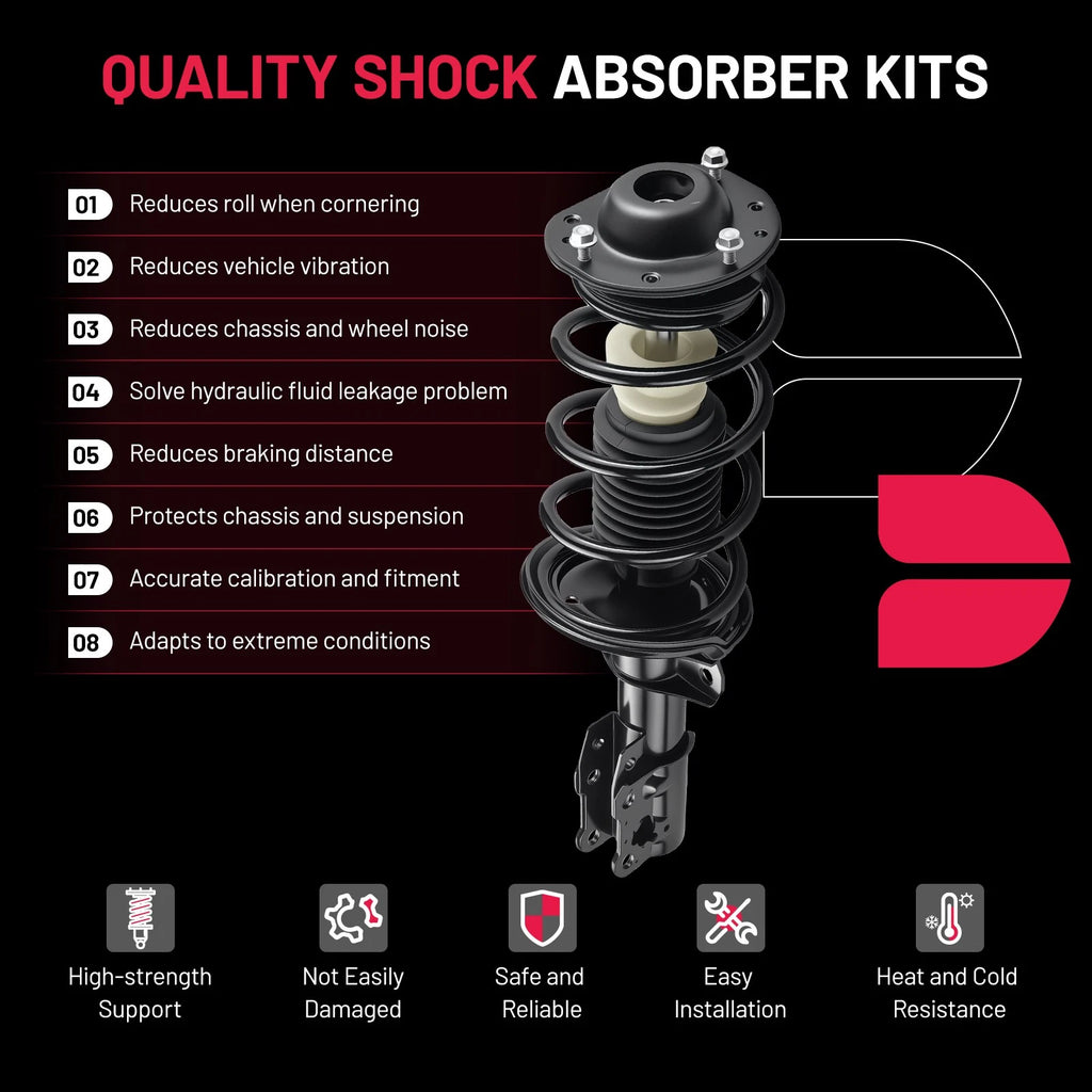 Front and Rear Shocks and Struts with Spring for Chevy HHR Cobalt G5 (2006–2010)