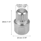 Hollow Car Anti Theft Wheel Lock Lug Nut Screw Removal Key for BMW 