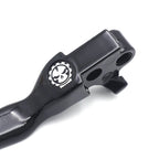 Black Smooth Skull Wide Blade Levers for Harley XL/Dyna/Softail (1996–2014)