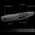Steel Rear Step Bumper for Toyota Tacoma (1995–2004) Black w/o Sensor Holes