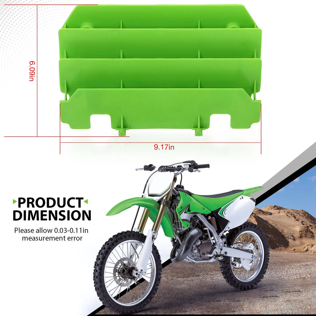 2X Radiator Guards for Kawasaki KX125 KX250 (1994–2005) Green