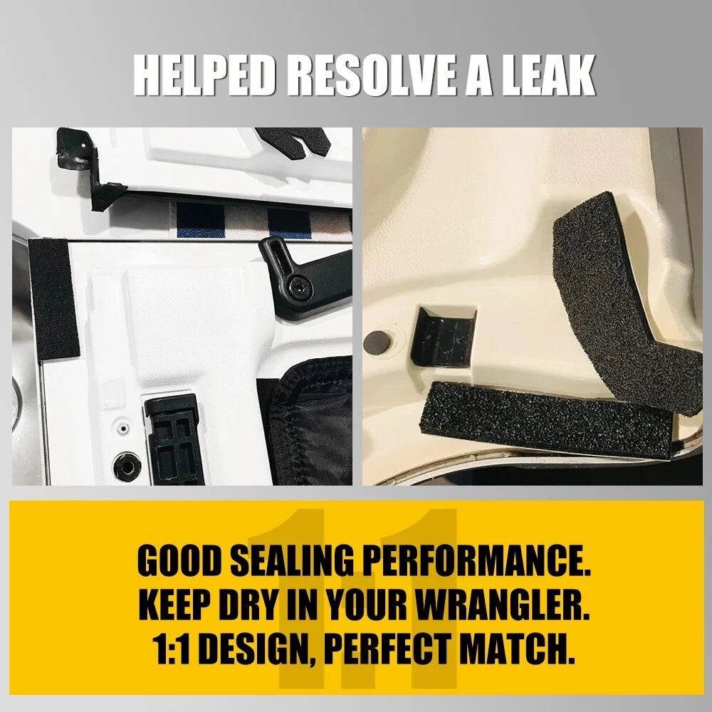 17-Piece Hard Top Leak Seal Kit for Jeep Wrangler (2007-2018)