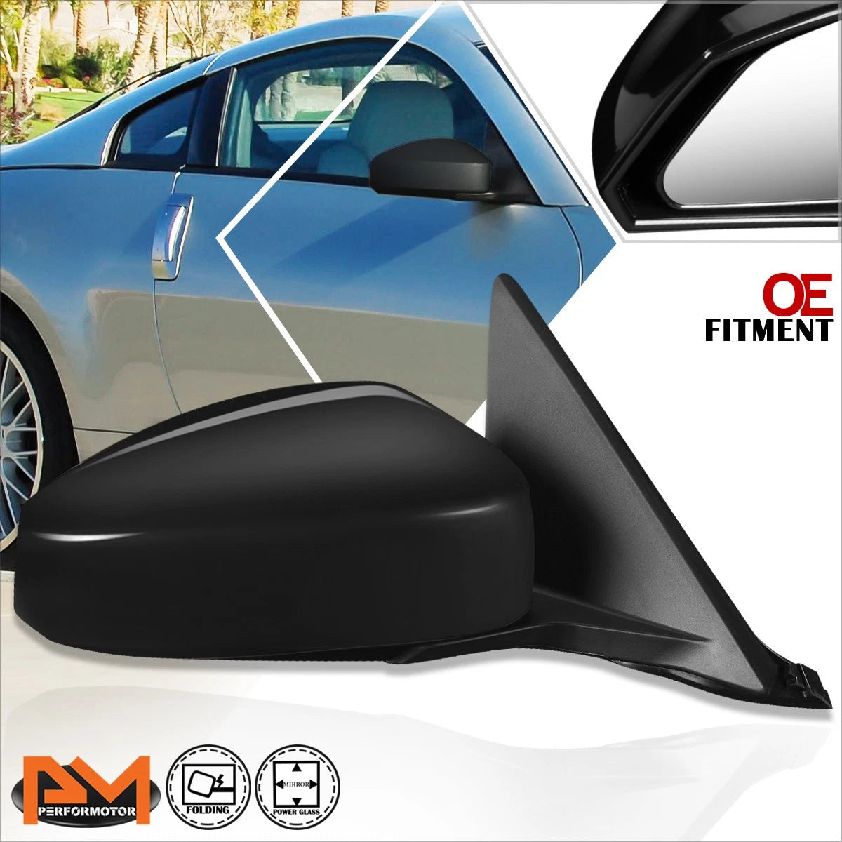 Powered Side Rear View Mirror for Nissan Frontier/Xterra (2005–2017)