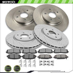 Set of 4 Brake Rotors and Pads Kit Ceramic for Dodge Grand Caravan (2012–2016)