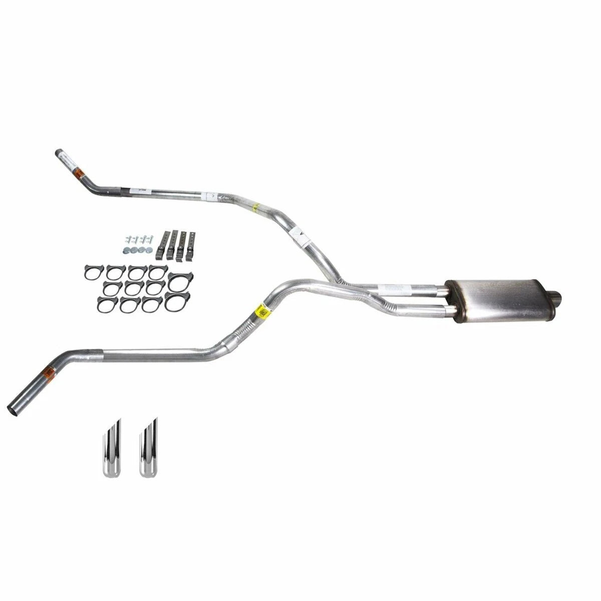 Dual Exhaust 2.5" Pipe Muffler with SW Tip for Dakota (1997–2005)