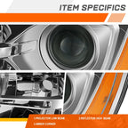 Left Side Projector Headlight Lamp for Jeep Grand Cherokee (2014–2016)
