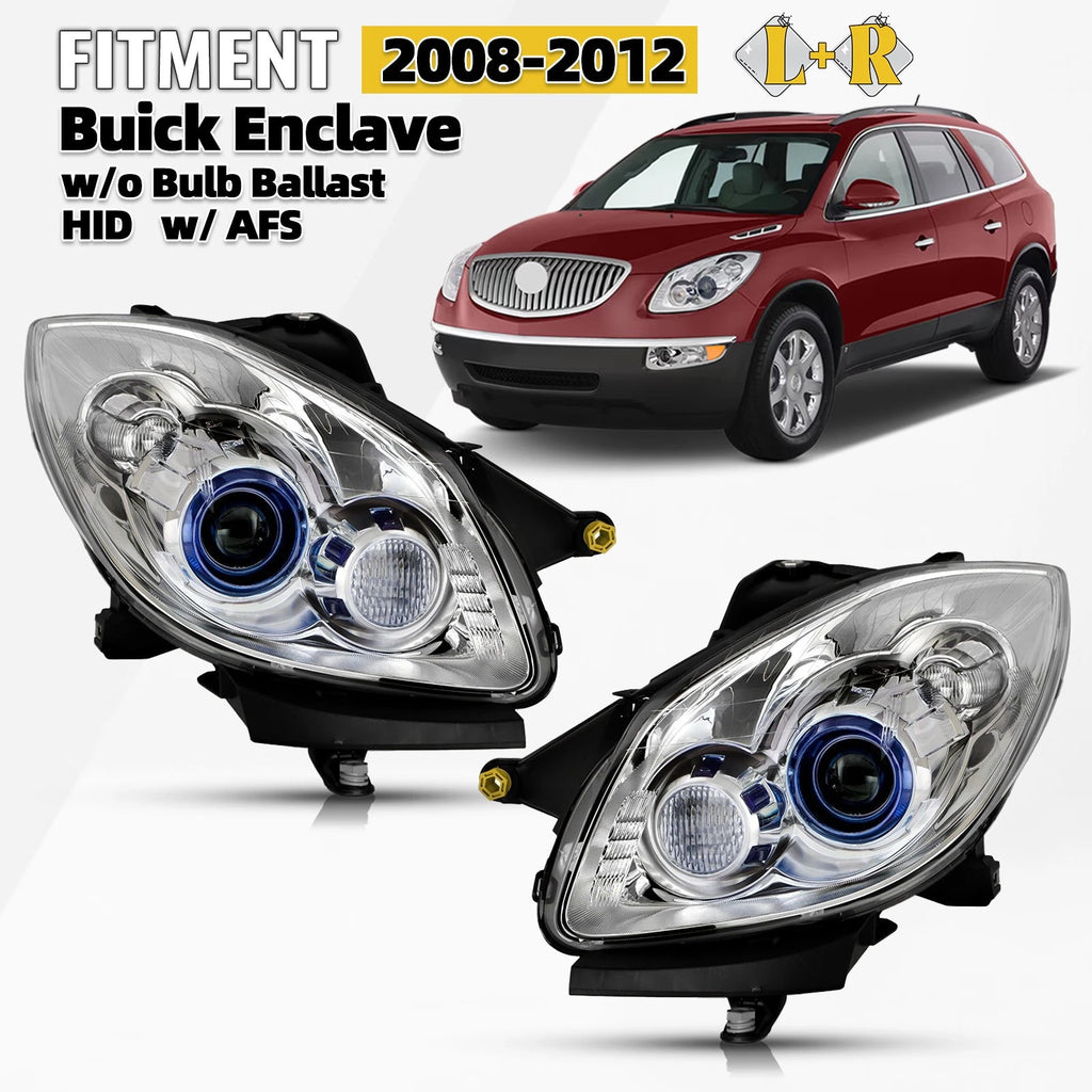 HID Headlight Set for Buick Enclave (2008–2012) AFS, Left + Right
