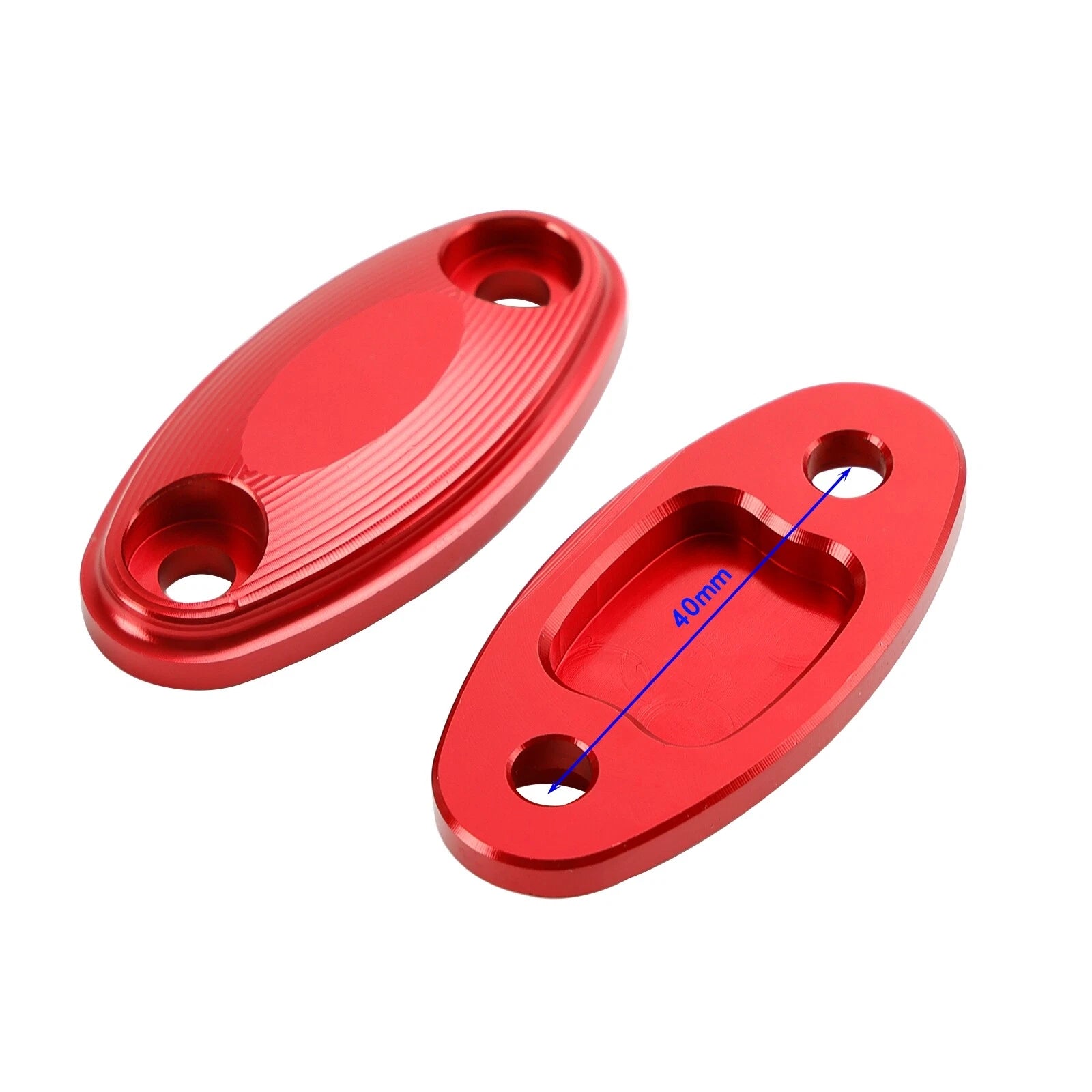 CNC Aluminum Red Mirror Block Off Plates for Honda CBR500R CBR600RR (2013–2020)
